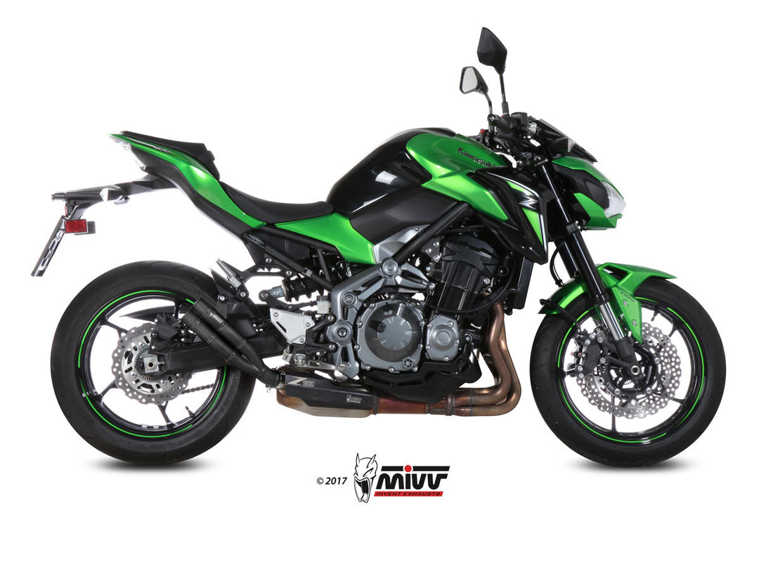 MIVV Double Gun Black Slip-On Exhaust (K.045.LDGB) for 2017-2019 Kawasaki Z900