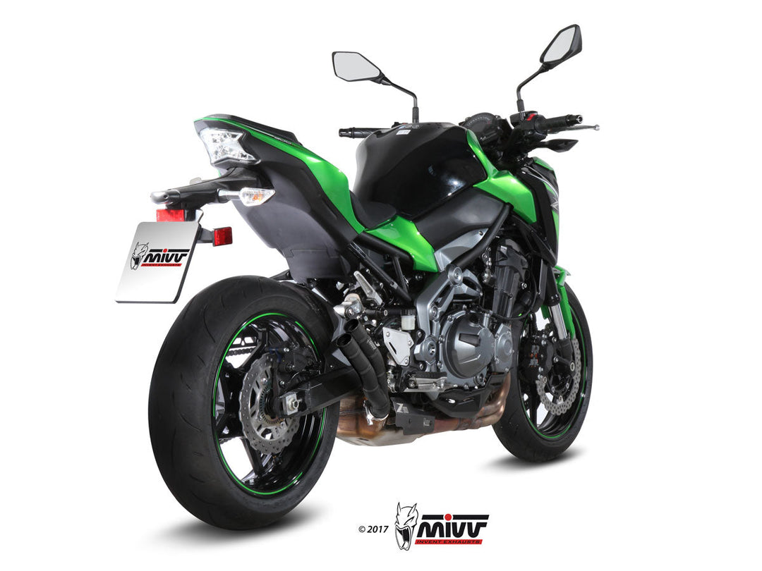 MIVV Double Gun Black Slip-On Exhaust (K.045.LDGB) for 2017-2019 Kawasaki Z900