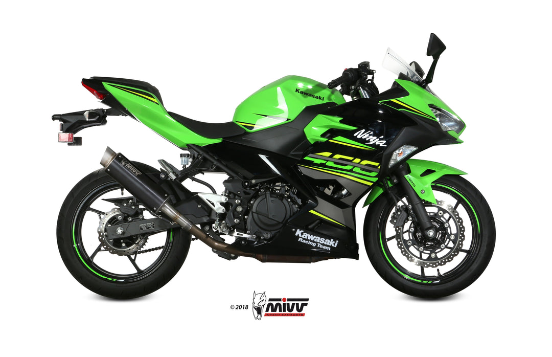 MIVV GPpro Black Slip-On Exhaust (K.047.LXBP) for 2018-2020 Kawasaki Ninja 400