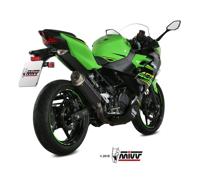 MIVV GPpro Black Slip-On Exhaust (K.047.LXBP) for 2018-2020 Kawasaki Ninja 400