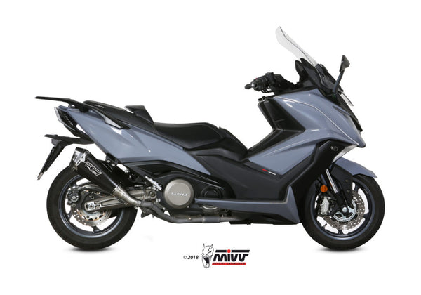 MIVV Delta Race Stainless Slip-On Exhaust (O.008.LDRB) for 2017-2020 Kymco AK550