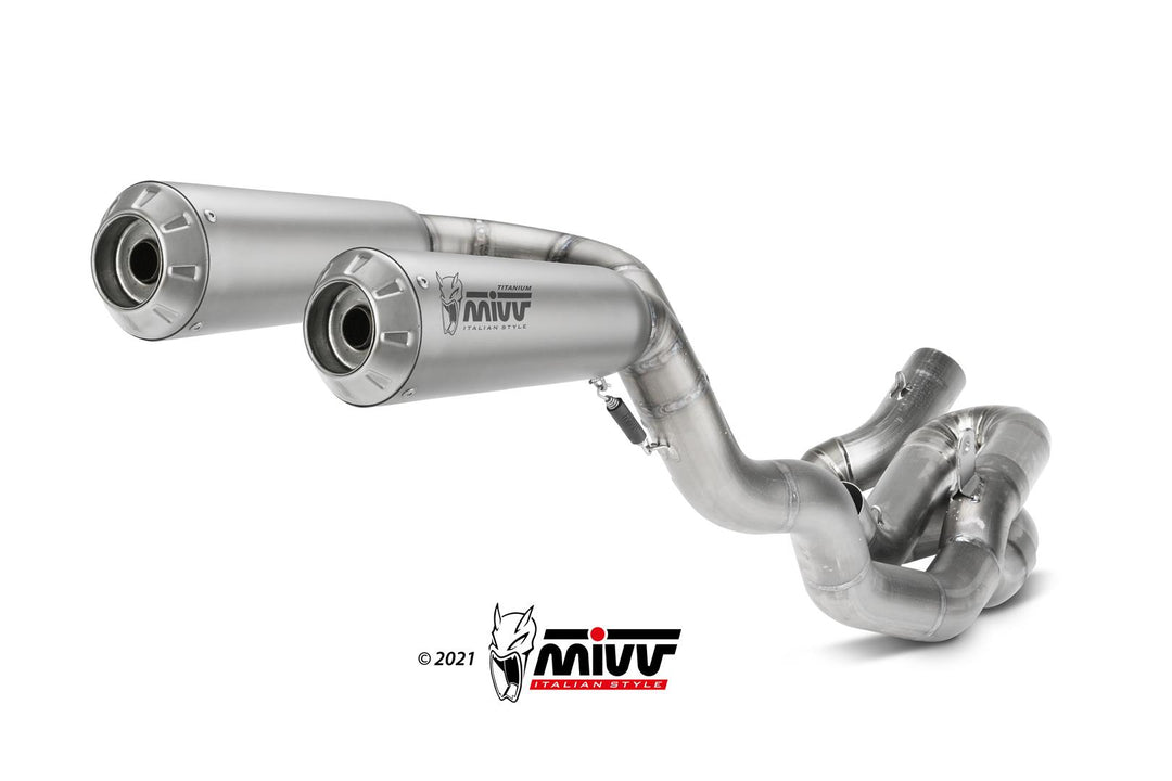 MIVV X-M1 Titanium Full System Exhaust - Underseat (R.DU.0007.SC4T) for 2020-2022 Ducati Streetfighter V4