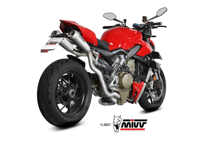 MIVV X-M1 Titanium Full System Exhaust - Underseat (R.DU.0007.SC4T) for 2020-2022 Ducati Streetfighter V4