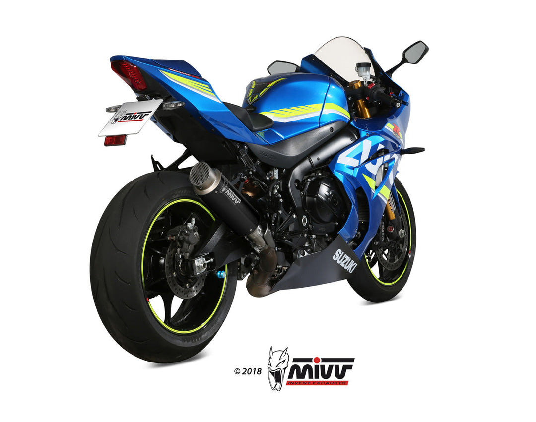 MIVV GPpro Black Slip-On Exhaust (S.050.LXBP) for 2017-2020 Suzuki GSX-R 1000