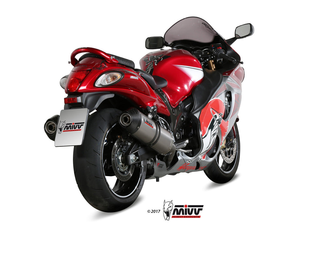 MIVV Oval Titanium Slip-On Exhaust (S.052.LNC) for 2008-2017 Suzuki GSX-R1300 Hayabusa