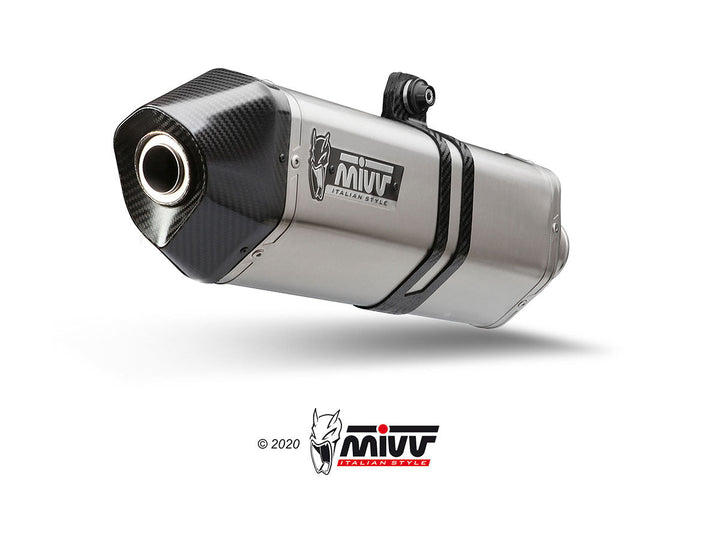 MIVV Speed Edge Stainless Slip-On Exhaust (B.016.LRX) for 2013-2018 BMW R 1200 GS/Adventure