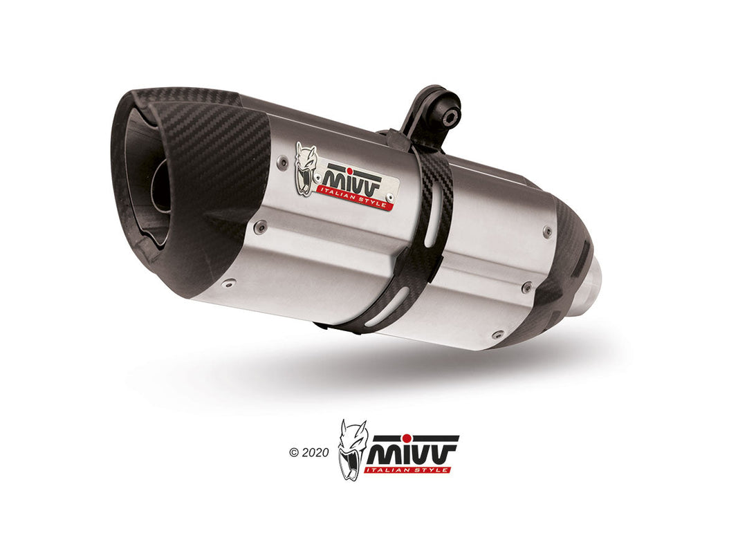 MIVV Speed Edge Stainless Slip-On Exhaust (B.002.LRX) for 2004-2007 BMW R 1200 GS/Adventure