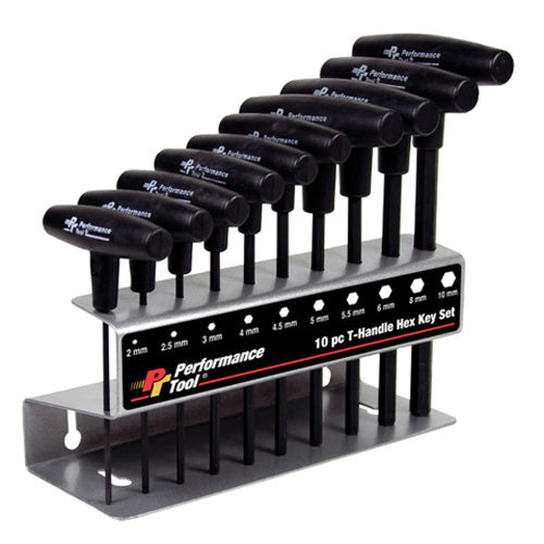 Performance Tool 10-Piece T-Handle Hex Key Set — Metric