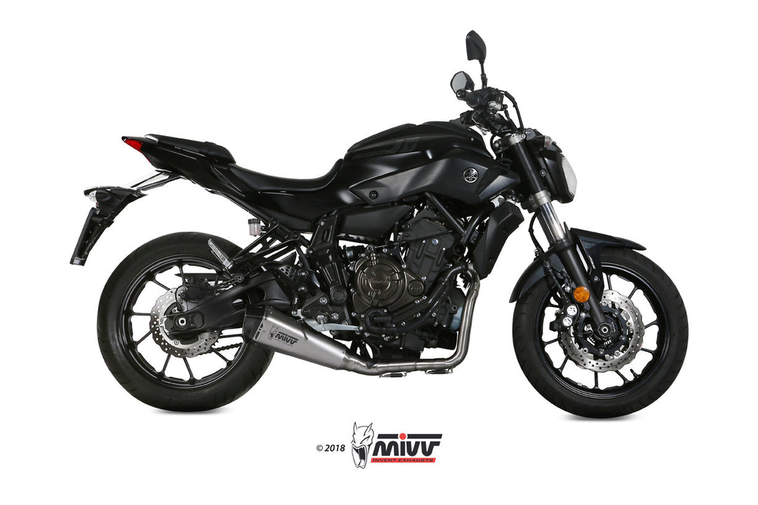 MIVV Delta Race Stainless Full System Exhaust (Y.044.LDRX) for 2014-2022 Yamaha MT-07