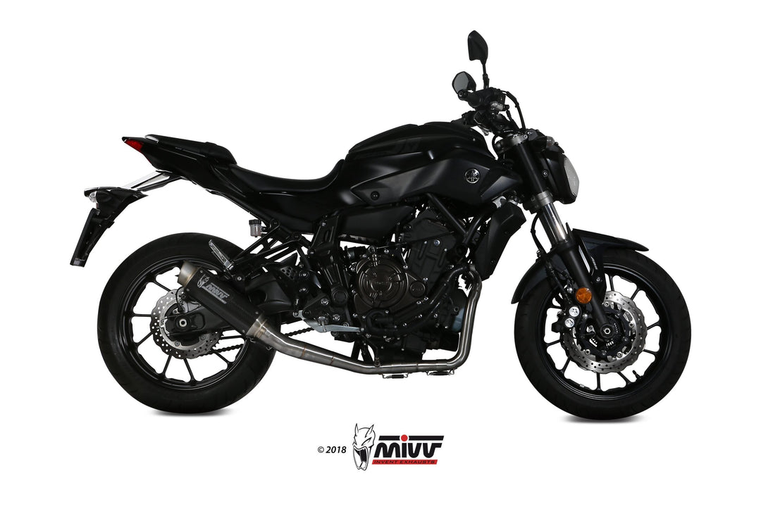 MIVV GPpro Carbon Full System Exhaust, High Position (Y.045.L2P) for 2014-2020 Yamaha MT-07