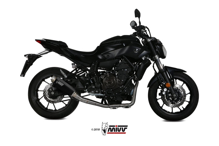 MIVV GPpro Black Full System Exhaust, High Position (Y.045.LXBP) for 2014-2020 Yamaha MT-07