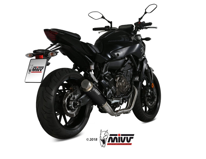 MIVV GPpro Black Full System Exhaust, High Position (Y.045.LXBP) for 2014-2020 Yamaha MT-07