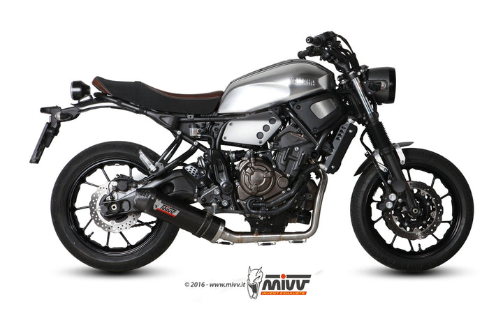 MIVV Oval Carbon Full System Exhaust with Carbon Cap (Y.053.L3C) for 2016-2022 Yamaha XSR700