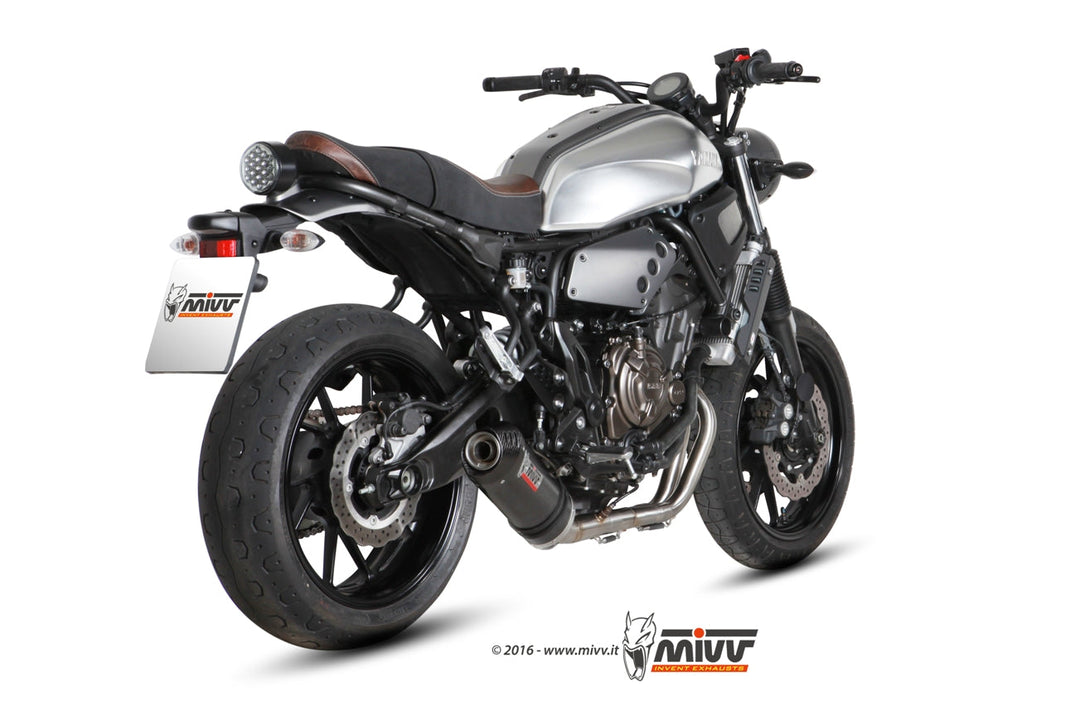 MIVV Oval Carbon Full System Exhaust with Carbon Cap (Y.053.L3C) for 2016-2022 Yamaha XSR700