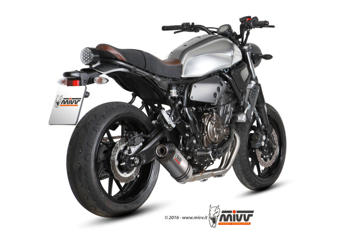MIVV Oval Titanium Full System Exhaust with Carbon Cap (Y.053.L4C) for 2016-2022 Yamaha XSR700