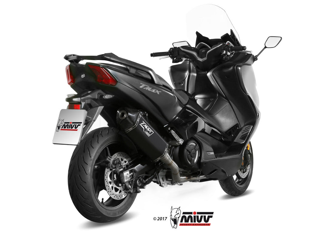 MIVV Speed Edge Black Full System Exhaust (Y.061.LRB) for 2017-2019 Yamaha T-MAX 530
