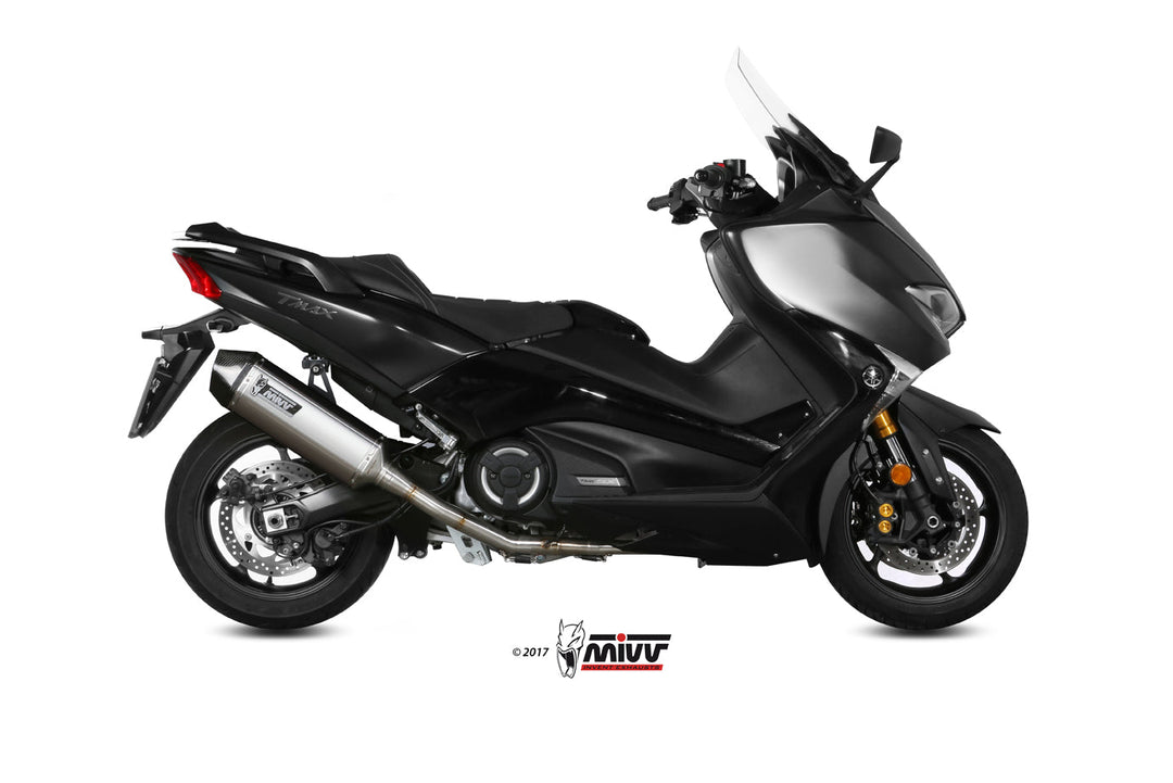 MIVV Speed Edge Stainless Steel Full System Exhaust (Y.061.LRX) for 2017-2019 Yamaha T-MAX 530