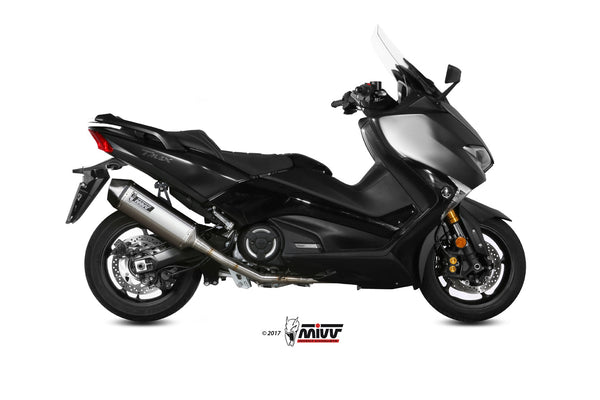 MIVV Speed Edge Stainless Steel Full System Exhaust (Y.061.LRX) for 2017-2019 Yamaha T-MAX 530