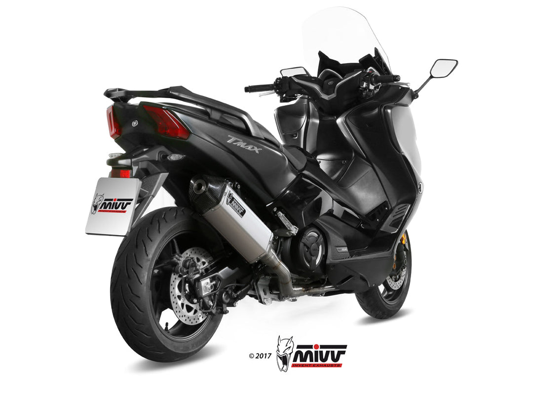 MIVV Speed Edge Stainless Steel Full System Exhaust (Y.061.LRX) for 2017-2019 Yamaha T-MAX 530